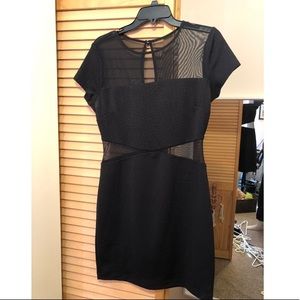 B. Darlin Black Mesh Cutout Dress